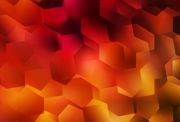 Light Red vector backdrop with hexagons.