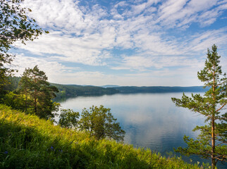 View of Turgoyak lake in Ural