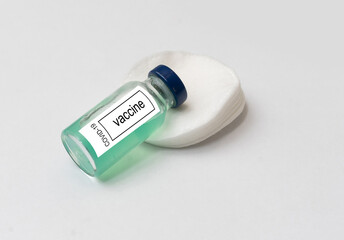 Vaccine and syringe injection. It use for prevention,immunization and treatment from corona virus infection novel coronavirus disease 2019,COVID-19,nCoV 2019 from Wuhan. Medicine infectious concept.