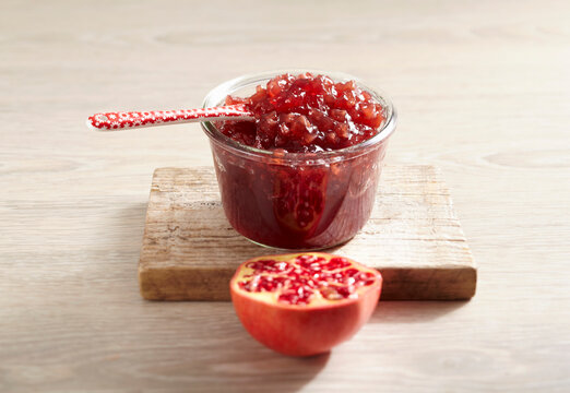 Homemade apple and pomegranate jam