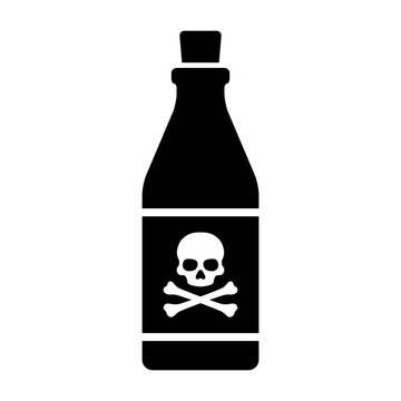 Bottle of poison or deadly chemical vector icon for games and websites