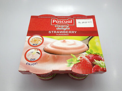 Pascual creamy delight yogurt strawberry flavor in Quezon City, Philippines