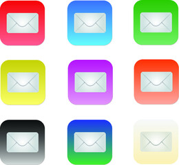 set of mail icons for web . electronic mail 
