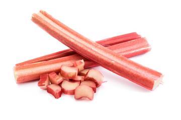 Rhubarb isolated on white background