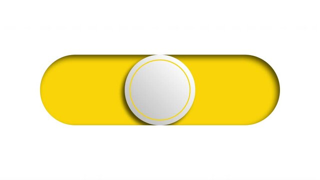 red-yellow-green switch interface button on a white background. 3d realistic yes-no slider illustration