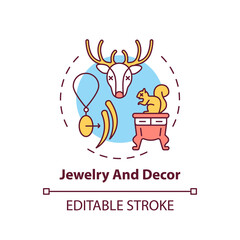 Jewelry and decor concept icon. Biodiversity loss. Animal abuse. Species population decrease. Wildlife cruelty idea thin line illustration. Vector isolated outline RGB color drawing. Editable stroke