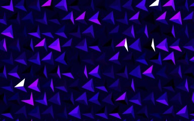 Dark Purple vector background with triangles.