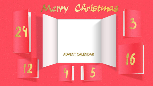 Christmas advent calendar door opening