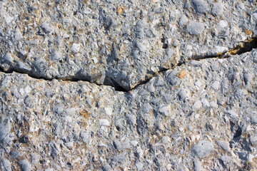 Cracked concrete wall
