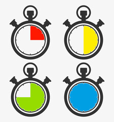 analog timer icon set stopwatch logo