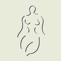 human sketch line illustration shape icon