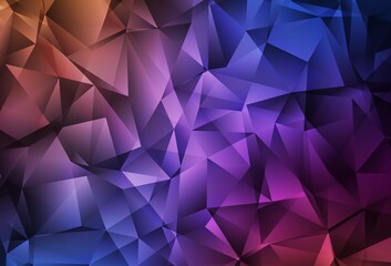 Obraz premium Light Blue, Red vector triangle mosaic background.