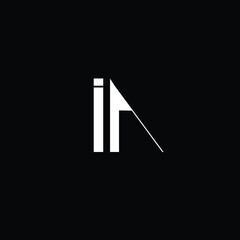 Creative Professional Trendy and Minimal IA Letters, Logo Design in Black and White Color, Initial Based Alphabet Icon Logo in Editable Vector Format
