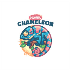 Cute Chameleon Cartoon logo for Your company