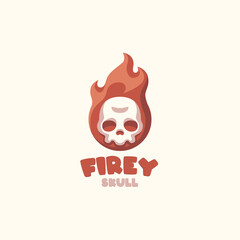 Fire Skull Cartoon logo for Your company