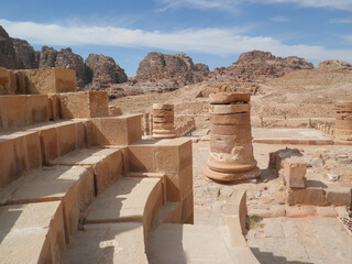 Krolestwo Jordanii zaginione miasto Petra - obrazy, fototapety, plakaty