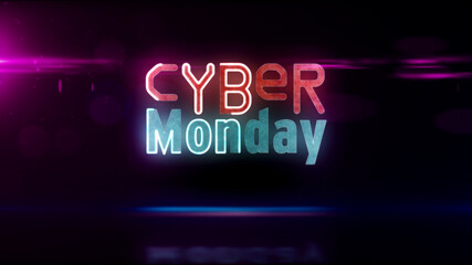 Cyber Monday abstract 3d illustration