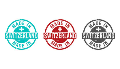 Made in Switzerland stamp and stamping