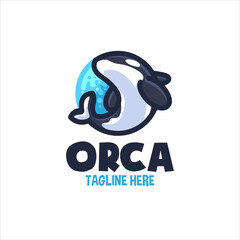 Orca Cartoon logo for Your company