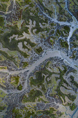 Aerial View, Escalante, Marismas de Santoña, Victoria y Joyel Natural Park,Cantabrian Sea, Cantabria, Spain, Europe