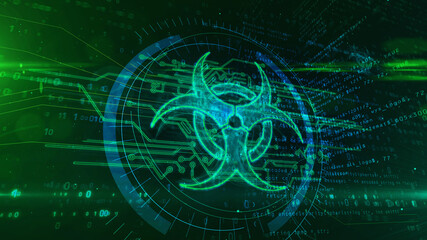 Biohazard symbol abstract 3d illustration