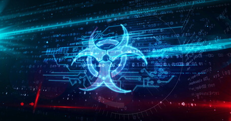 Biohazard symbol abstract 3d illustration