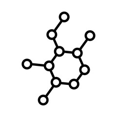 Molecule line icon