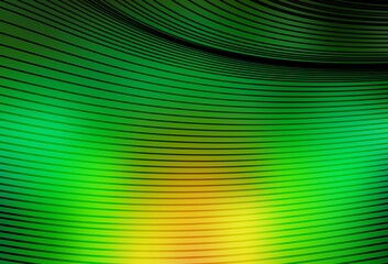 Light Green, Yellow vector template with wry lines.