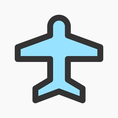 Obraz premium airplane icon vector. flight mode sign for smartphone button interface.