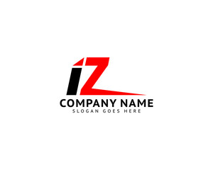 Initial Letter IZ Logo Template Design