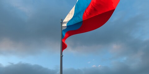 3d rendering of the national flag of the Russia
