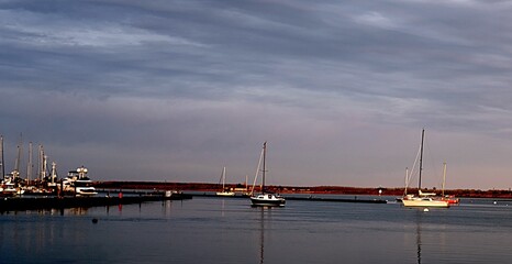 Fototapeta premium marina at dusk