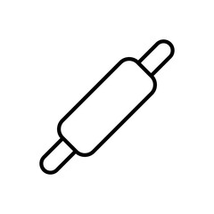 Rolling pin icon, illustration line art design