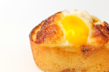 Egg Bread on White Background