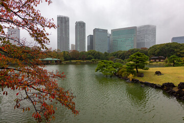 Famous gardens in Tokyo bay (Japan)