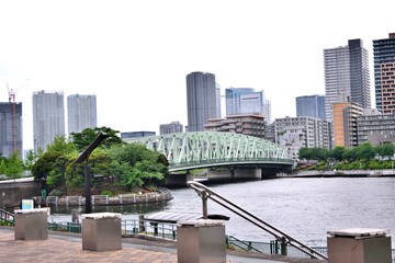 Naklejka premium 越中島公園 相生橋