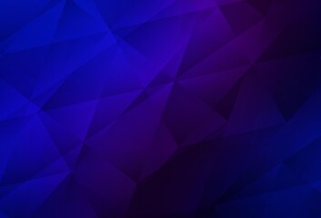Dark Pink, Blue vector polygon abstract layout.