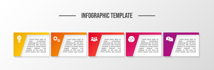 Business infographic template. Timeline. Vector