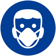 Kopf mit Mund-Nasen-Schutz, Gesichtsmaske, Maske, FFP2-Maske, Infektionsschutz gegen Corona-Viren