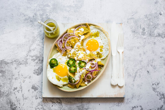 Chilaquiles breakfast (Mexico)
