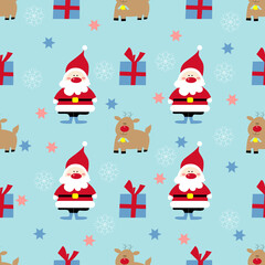 Christmas pattern with Santa
