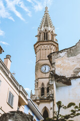 Old unique church in a big city