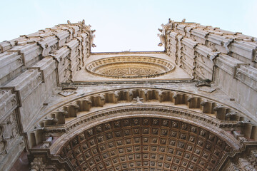 Old eye cathing buildings in a busy cit