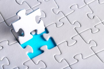Fototapeta premium Finishing a Puzzle