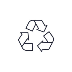 Recycle icon isolated on white background. The environment symbol modern, simple, vector, icon for website design, mobile app, ui. Vector Illustration