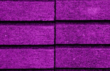 Fototapeta premium Purple rectangle tile texture of interior. Purple pattern background with free space. Pattern wall element