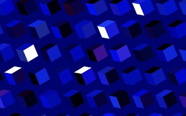 Fototapeta na wymiar Dark Pink, Blue vector pattern in square style.