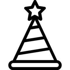 
Birthday Cap Flat Vector Icon
