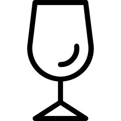 
Wine Glass Flat Vector Icon
