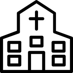 Obraz premium Church Flat Vector Icon 
